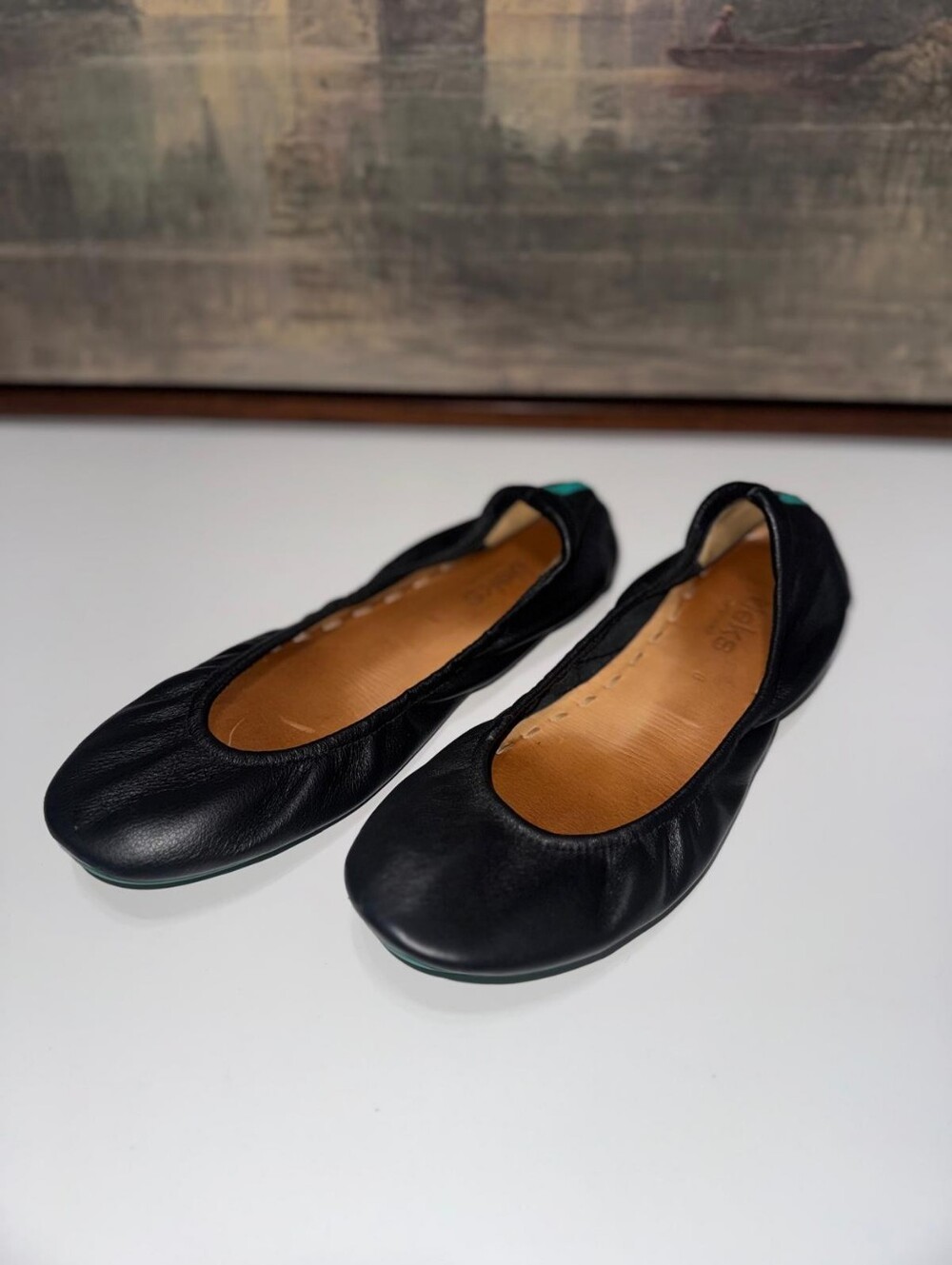 Tieks Women’s Black Leather Ballet Flats
